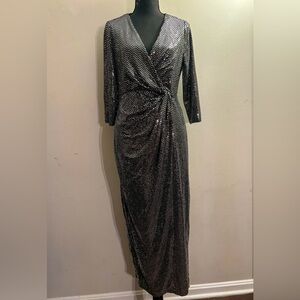 Silver Sequin Glam Dress